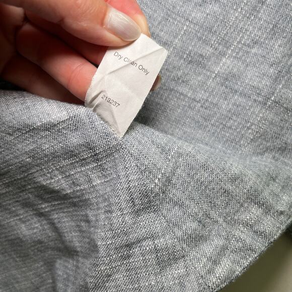 Cabi Jacket Women 12 Gray Linen Blend Beachwalk Blazer One Button Closure Preppy - Picture 11 of 13